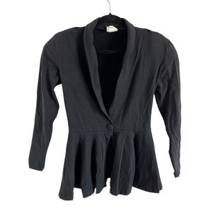 Vintage 80s Punk Label Betsey Johnson Shoulder Pad Peplum Blazer, size medium